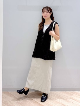 「アイテム（ローファー）」を使った、ぽんちゃんさん（レディース・152cm）の夏コーディネート