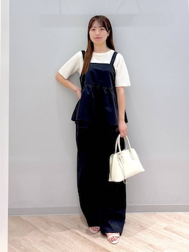 「アイテム（オールインワン・サロペット）」を使った、ぽんちゃんさん（レディース・152cm・20代）の夏コーディネート