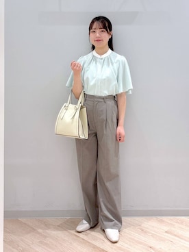 「低身長」｜「アイテム（パンプス）」を使った、ぽんちゃんさん（レディース・152cm）の春コーディネート