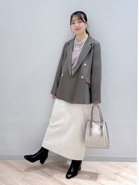 「GLOBAL WORK（グローバルワーク）のふわふわHugmeドルマンプルオーバー/595406（ニット/セーター）」を使った、ぽんちゃんさん（レディース・152cm）の秋コーディネート