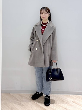 「アイテム（チェスターコート）」を使った、ぽんちゃんさん（レディース・152cm・20代）の秋コーディネート