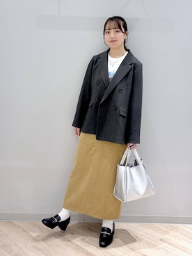 「アイテム（テーラードジャケット）」を使った、ぽんちゃんさん（レディース・152cm・20代）の秋コーディネート