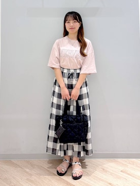 「アイテム（トートバッグ）」を使った、ぽんちゃんさん（レディース・152cm・20代）の夏コーディネート