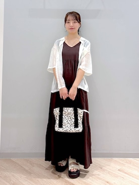 「GLOBAL WORK（グローバルワーク）のアイテム（ワンピース/ドレス）」を使った、ぽんちゃんさん（レディース・152cm）の夏コーディネート