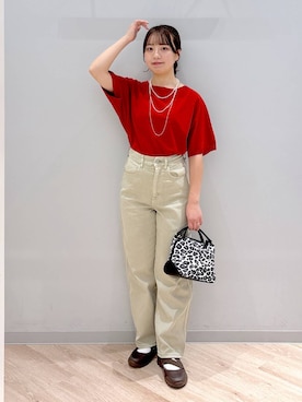 「アイテム（ネックレス）」を使った、ぽんちゃんさん（レディース・152cm・20代）の秋コーディネート