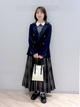 「アイテム（テーラードジャケット）」を使った、ぽんちゃんさん（レディース・152cm・20代）の秋コーディネート