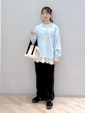 「GLOBAL WORK（グローバルワーク）のアイテム（スニーカー）」を使った、ぽんちゃんさん（レディース・152cm）の秋コーディネート