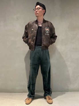「adidas（アディダス）のFB TPベロア / ファイヤーバード トラックパンツ ベロア / ジャージ / アディダスオリジナルス adidas Originals（その他パンツ）」を使った、KYさん（メンズ・173cm）の秋コーディネート