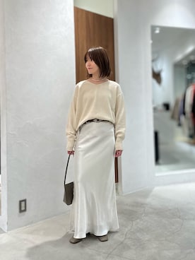 「Whim Gazette（ウィムガゼット）の【Hoaw.】コンチョベルト（ベルト）」を使った、hosoyaさん（レディース・160cm）の秋コーディネート