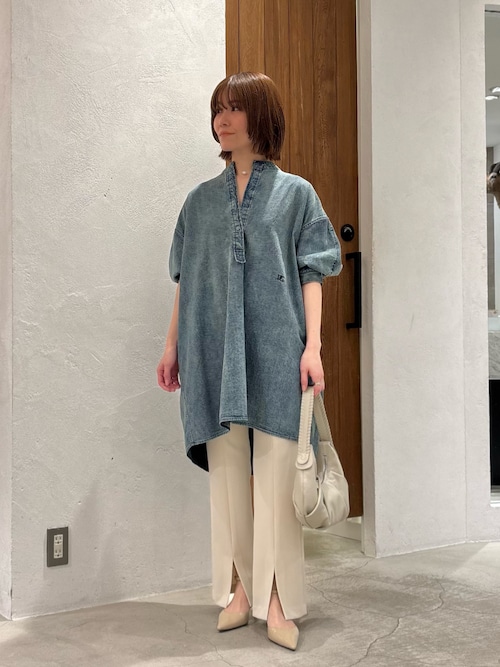 Whim Gazette（ウィム ガゼット） ブラウス シャツ DENIM刺繍