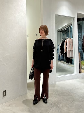 「アイテム（ローファー）」を使った、hosoyaさん（レディース・160cm・30代）の夏コーディネート