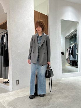 「アイテム（デニムスカート）」を使った、hosoyaさん（レディース・160cm）の秋コーディネート