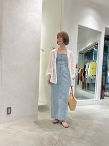 【Whim Gazette】　DENIMベアトップワンピース Whim Gazette（ウィムガゼット）の「DENIMベアトップワンピース