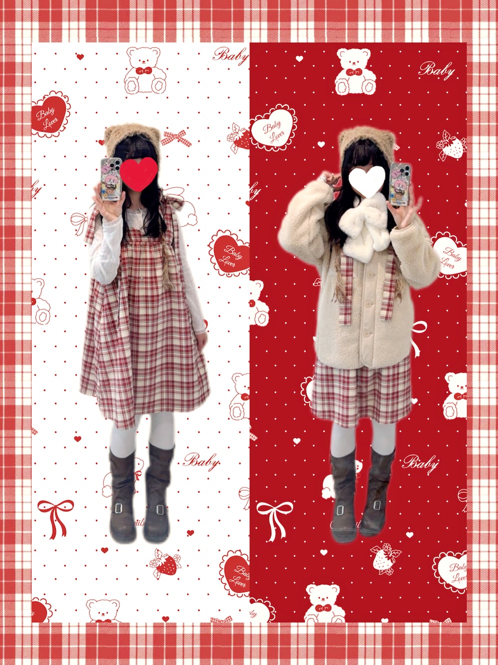 「ootd、春コーデ、TINA:JOJUN」｜「TINA：JOJUNのアイテム（ワンピース/ドレス、レッド系）」を使った、mikiiiさん（レディース・160cm）の春コーディネートの1枚目の写真