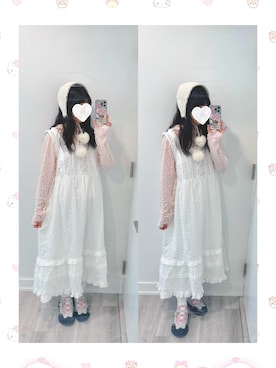 「merry jenny（メリージェニー）のアイテム（ワンピース/ドレス）」を使った、mikiiiさん（レディース・160cm）の春コーディネート