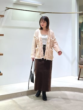 「アイテム（その他アウター）」を使った、佐々木ななさん（レディース・166cm）の秋コーディネート