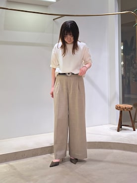 美品 ウィムガゼット 60フレンチリネンティアードBL Whim Gazette（ウィムガゼット）の「60フレンチリネンティアード