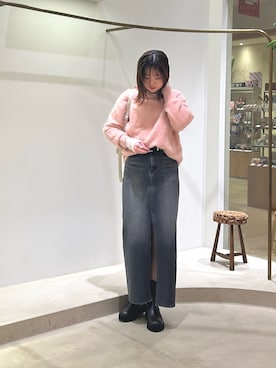 「アイテム（チョーカー）」を使った、Sasakiさん（レディース・166cm）の秋コーディネート