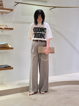 「Drawing Numbers（ドローイング ナンバーズ）のアイテム」を使った、Sasakiさん（レディース・166cm）の夏コーディネート
