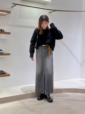 「THE PAUSE（ザ ポーズ）のアイテム」を使った、Sasakiさん（レディース・166cm）の冬コーディネート