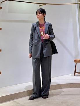 「Drawing Numbers（ドローイング ナンバーズ）のアイテム」を使った、Sasakiさん（レディース・166cm）の秋コーディネート