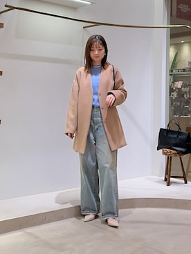 「アイテム（チョーカー）」を使った、Sasakiさん（レディース・166cm）の冬コーディネート