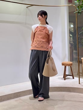 「Drawing Numbers（ドローイング ナンバーズ）のアイテム」を使った、Sasakiさん（レディース・166cm）の夏コーディネート