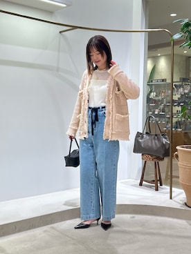 「アイテム（アクセサリー）」を使った、Sasakiさん（レディース・166cm）の秋コーディネート