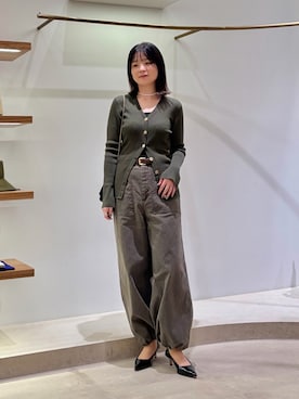 「アイテム（パンプス）」を使った、Sasakiさん（レディース・166cm）の秋コーディネート