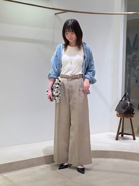 「Drawing Numbers（ドローイング ナンバーズ）のアイテム」を使った、Sasakiさん（レディース・166cm）の春コーディネート