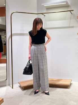 「アイテム（チョーカー）」を使った、佐々木ななさん（レディース・166cm）の夏コーディネート