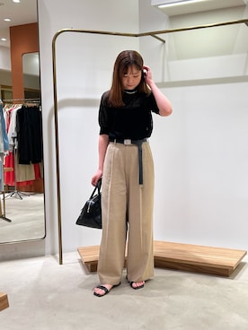 「アイテム（チョーカー）」を使った、佐々木ななさん（レディース・166cm）の夏コーディネート