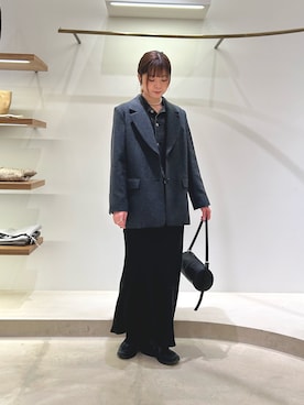 「アイテム（デニムジャケット）」を使った、Sasakiさん（レディース・166cm）の秋コーディネート