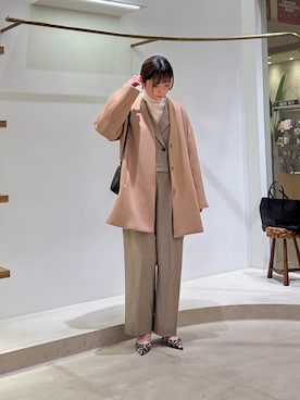 「アイテム（オールインワン・サロペット）」を使った、Sasakiさん（レディース・166cm）の冬コーディネート