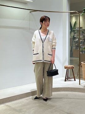 「アイテム（チョーカー）」を使った、佐々木ななさん（レディース・166cm）の夏コーディネート