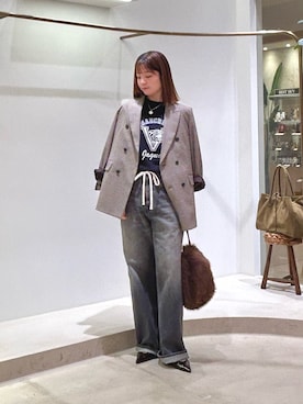 「THE PAUSE（ザ ポーズ）の【THE PAUSE】コインネックレス（ネックレス）」を使った、Sasakiさん（レディース・166cm）の秋コーディネート