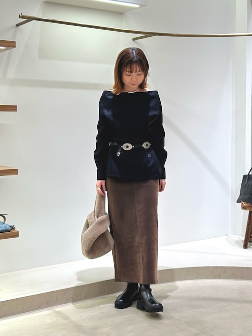 デニムフロッキースリットスカート（デニムスカート）｜Whim Gazette