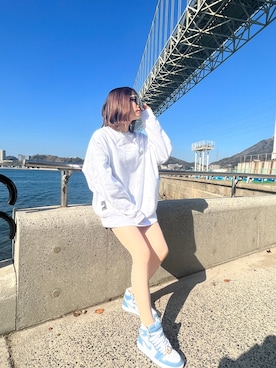 「エアジョーダン1」｜莉奈さん（レディース・159cm）の夏コーディネート