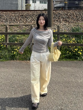 「Heather（ヘザー）のアイテム」を使った、みおさん（レディース・159cm）の春コーディネート