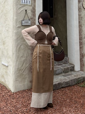 みおさん（骨格ウェーブ・レディース・159cm）の秋コーディネート