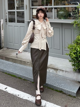 「MURUA（ムルーア）のアイテム」を使った、みおさん（レディース・159cm）の秋コーディネート