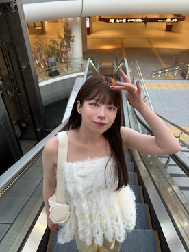 「ベアトップ」｜みおさん（レディース・159cm）の夏コーディネート