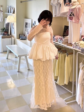 「アイテム（チューブトップ）」を使った、みおさん（レディース・159cm・20代）の夏コーディネート