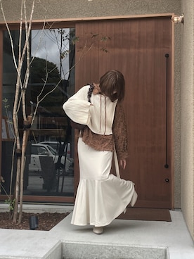 「アイテム（ベスト）」を使った、みおさん（レディース・159cm・20代）の夏コーディネート