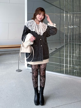 「no brand（ノーブランド）のアイテム」を使った、みおさん（レディース・159cm）の秋コーディネート
