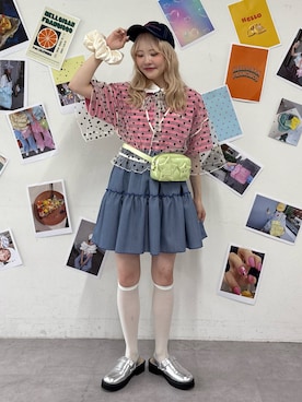 「HELLO.SANFRANCISCO（ハローサンフランシスコ）のアイテム」を使った、shihoさん（レディース・161cm）の夏コーディネート