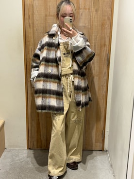 「アイテム（サロペット/オーバーオール）」を使った、shihoさん（レディース・161cm）の秋コーディネート