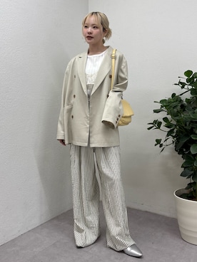 「CIAOPANIC TYPY（チャオパニックティピー）の：【550mlペットボトル収納可能】フラップデザインBAG（ショルダーバッグ、イエロー系）」を使った、shihoさん（レディース・161cm）の春コーディネート