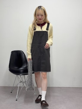 「アイテム（オールインワン・サロペット）」を使った、shihoさん（レディース・161cm）の秋コーディネート