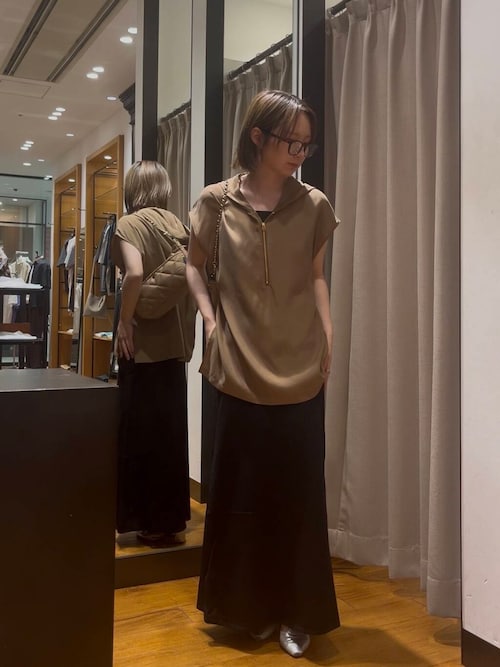 セール】キュプラレーヨンフーディトップス（Tシャツ/カットソー